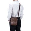 Τσαντάκι Ώμου Δερμάτινο Καφέ Bull Captain DJB 016