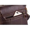 Τσαντάκι Ώμου Δερμάτινο Σκούρο Καφέ Bull Captain DJB 302