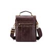 Τσαντάκι Ώμου Δερμάτινο Σκούρο Καφέ Bull Captain DJB 302