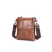 Δερμάτινο τσαντάκι ώμου Bull Captain  DJB 666 καφέ
