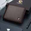 Δερμάτινο Ανδρικό πορτοφόλι Laorentou 328J004L σκούρο καφέ