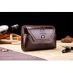 Τσαντάκι Μέσης - Ζώνης Δερμάτινο Σκούρο Καφέ Bull Captain YB04