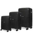 Βαλίτσα σκληρή Newcom (PP) (σετ 3 τεμαχίων) N1595 μαύρο