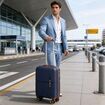 Βαλίτσα σκληρή Newcom N1596 (PP) καμπίνας 56x22x37 cm μπλε