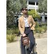Δερμάτινο τσαντάκι ώμου Bull Captain  DJB 777 σκούρο καφε