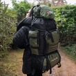Σακίδιο πλάτης ορειβατικό Ταξιδιού αδιάβροχο 990 90L χακί