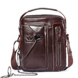 Δερμάτινο τσαντάκι ώμου Bull Captain  DJB 039 Σκούρο καφέ
