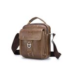 Δερμάτινο τσαντάκι ώμου Bull Captain DJB 038 καφέ