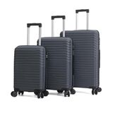 Σετ 3 Βαλίτσες Amber Ανθρακί AM1015