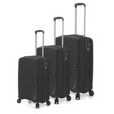 Σετ 3 Βαλίτσες με Προέκταση BENZI Μαύρο BZ5710