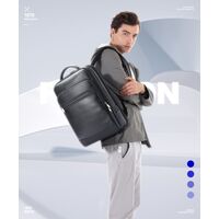 Δερμάτινο Σακίδιο πλάτης Αντικλεπτικό 24L Laptop 15,6” Bopai 61-121561 μαύρο