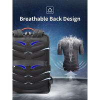 Δερμάτινο Σακίδιο πλάτης Αντικλεπτικό 24L Laptop 15,6” Bopai 61-121561 μαύρο