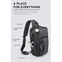 Τσαντάκι ώμου χιαστί crossbody Bange 7566 μαύρο