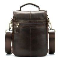 Δερμάτινο τσαντάκι ώμου 8558 σκούρο καφέ