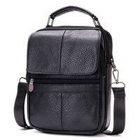 Δερμάτινο τσαντάκι ώμου 6037 black