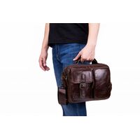 Δερμάτινος χαρτοφύλακας Bull captain DJB 036 καφέ