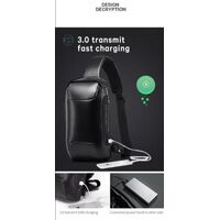 Τσαντάκι ώμου χιαστί crossbody Bange 22085 plus μαύρο