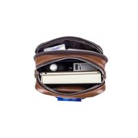 Τσαντάκι Ώμου Δερμάτινο Καφέ Bull Captain DJB 09