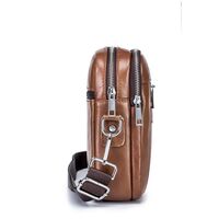 Τσαντάκι Ώμου Δερμάτινο Καφέ Bull Captain DJB 09