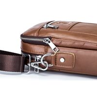 Τσαντάκι Ώμου Δερμάτινο Καφέ Bull Captain DJB 09