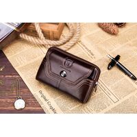 Τσαντάκι Μέσης - Ζώνης Δερμάτινο Σκούρο Καφέ Bull Captain YB04