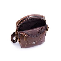 Τσαντάκι Ώμου Δερμάτινο Καφέ Bull Captain DJB 041