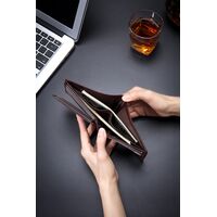 Δερμάτινο πορτοφόλι Bull Captain QB0203-H καφέ