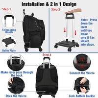 Σακίδιο πλάτης Τροχήλατο  55L Laptop 15,6” Matein 1271 μαύρο