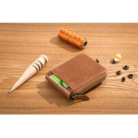 Δερμάτινο πορτοφόλι Bull Captain QB-231 καφέ ανοιχτό