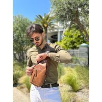 Δερμάτινο τσαντάκι body Bull Captain XB 019 καφέ