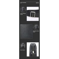 Δερμάτινο τσαντάκι ώμου Bopai 11-122591 μαύρο