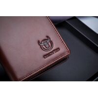 Δερμάτινο πορτοφόλι Bull Captain QB-027 καφέ