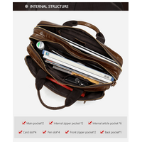 Δερμάτινος χαρτοφύλακας Cardinal 9207 red coffee