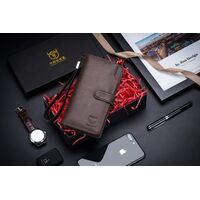 Δερμάτινο πορτοφόλι Bull Captain SNB-028 καφέ