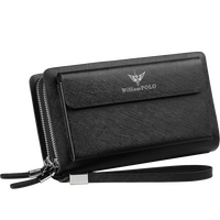 Δερμάτινο Ανδρικό πορτοφόλι William Polo 312 black