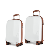 Βαλίτσες σετ Newcom PC μικρή μεσαία N1488 white