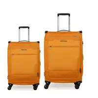 Βαλίτσες Υφασμάτινες σετ Newcom μικρή μεσαία N1510 orange