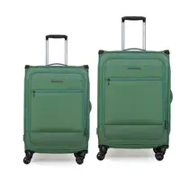 Βαλίτσες Υφασμάτινες σετ Newcom μεσαία μεγάλη N1510 green