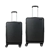 Βαλίτσες σετ Newcom (ABS+PC) μικρή μεσαία N1605 dark grey