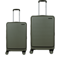 Βαλίτσες σετ Newcom (ABS+PC) μικρή μεσαία N1605 green