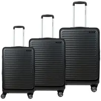 Σετ 3 βαλίτσες Newcom ABS+PC σετ 3 τεμαχίων N1605 dark grey