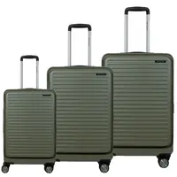 Σετ 3 βαλίτσες Newcom ABS+PC σετ 3 τεμαχίων N1605 green