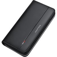 Δερμάτινο Ανδρικό πορτοφόλι William Polo 191411 black plain