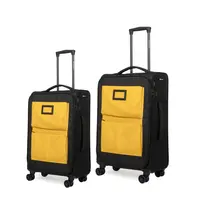 Βαλίτσες Υφασμάτινες σετ Newcom μικρή μεσαία N1618 yellow