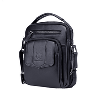 Τσαντάκι Ώμου Δερμάτινο Μαύρο Bull Captain DJB 777