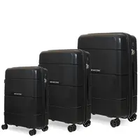Βαλίτσα σκληρή Newcom (PP) (σετ 3 τεμαχίων) N1595 μαύρο