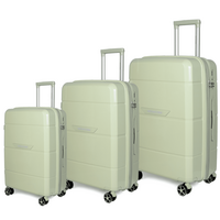 Βαλίτσα σκληρή Newcom (PP) (σετ 3 τεμαχίων) N1595 Πράσινο
