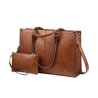 Γυναικείο σετ τσάντας ώμου/χειρος φορητού υπολογιστή Lovevook 15,6'' WB2035 brown