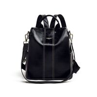 Split leather Γυναικείo Σακίδιο Πλάτης Χιαστί Laorentou 9113046L μαύρο
