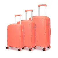 Σετ 3 Βαλίτσες με Προέκταση AMBER Peach Red AM1017